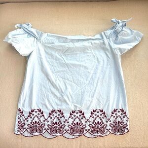 Off the Shoulder Scalloped Top